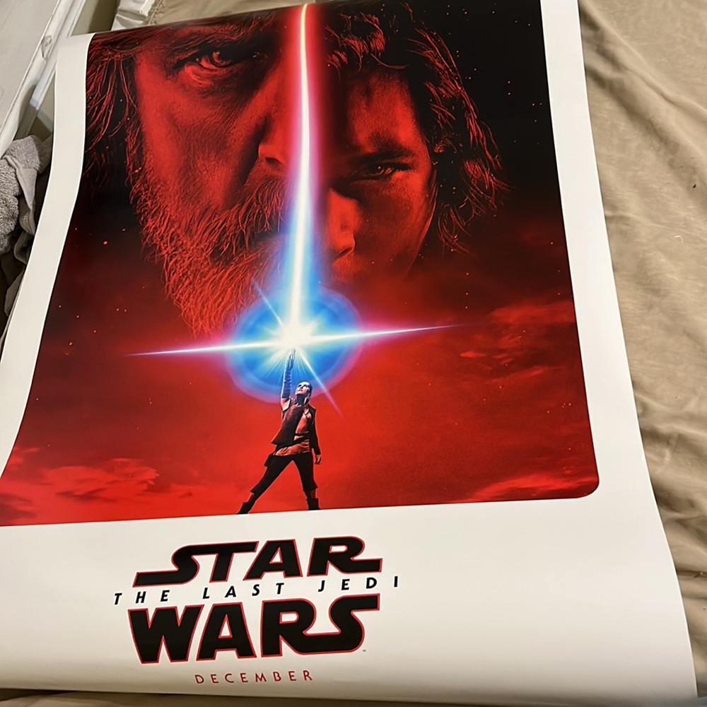Star Wars LAST JEDI Beam up poster Double Sided